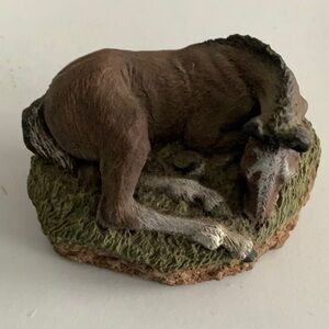 Foal Figurine Bronze Menagerie Hamilton Mint H L Deaton Miniature Colt Horse